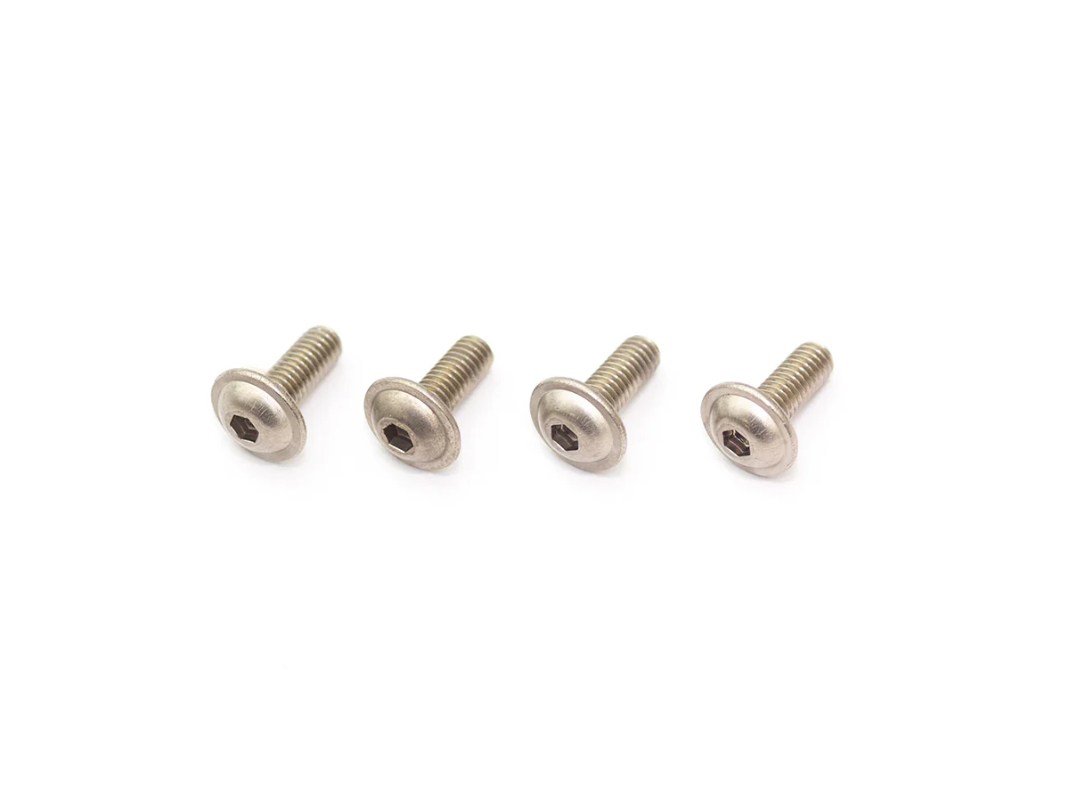 B01308FT - M3x8mm TITANIUM FLANGE BUTTON HEAD SCREW (4pcs)